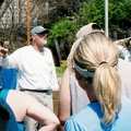 Tim talking to the troops - 2006 Alumni Regatta